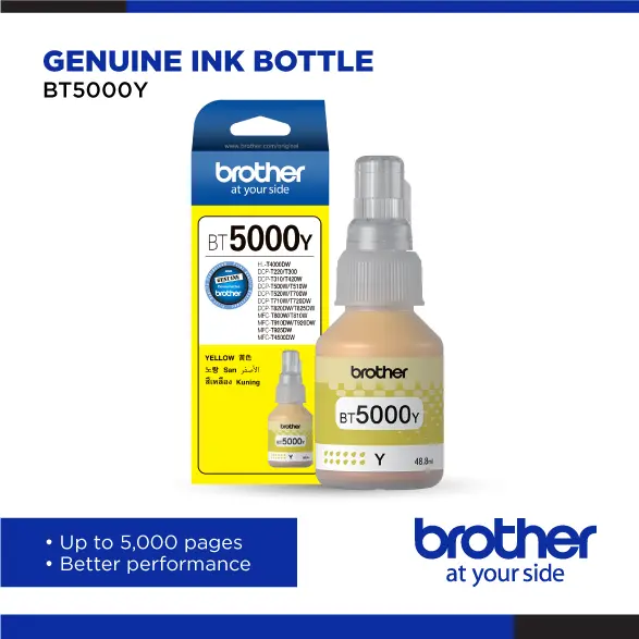 BROTHER Ink Bottle BT5000Y 5,000 Pages