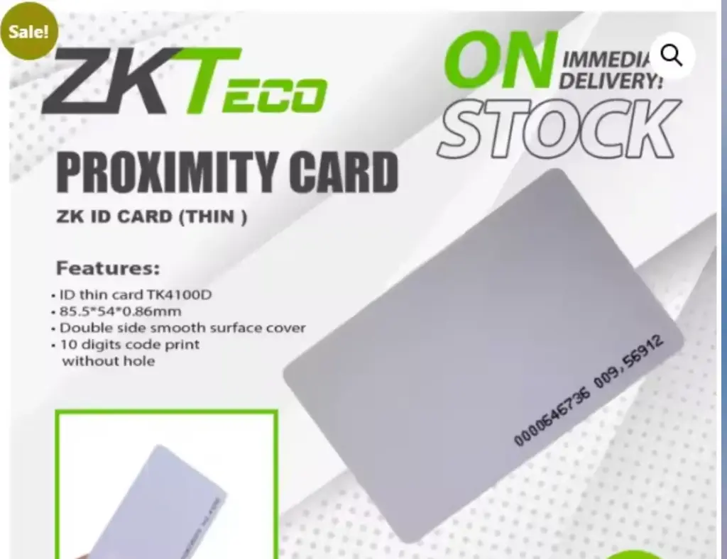 ZKTECO Plain Proximity Card (50pcs.)