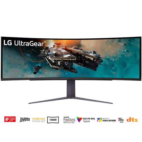 LG 49" Curved UltraGear™ DQHD 1ms 240Hz Monitor with VESA DisplayHDR™ 1000 (49GR85DC-B)
