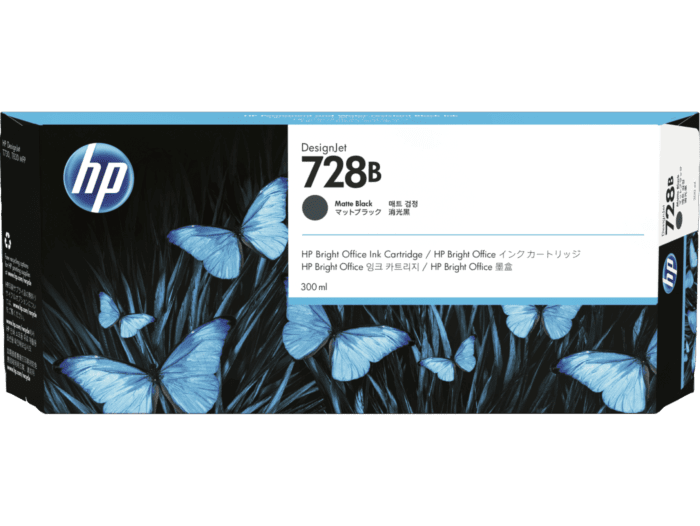 HP 728B 300-ml Matte Black Ink Crtg