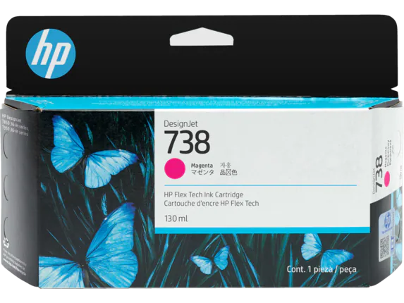 HP 738 130-ml Magenta DesignJet Ink Cartridge