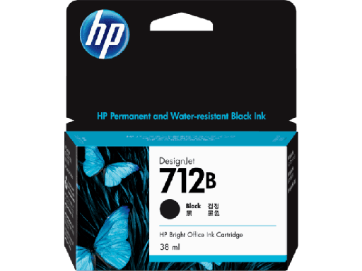 [3ED28A] HP 712 38-ml Black Ink Cartridge
