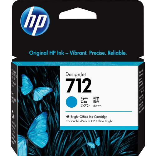 [3ED67A] HP 712 29-ml Cyan Ink Cartridge