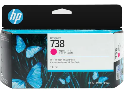 [498N6A] HP 738 130-ml Magenta DesignJet Ink Cartridge