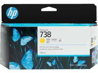 [498N7A] HP 738 130-ml Yellow DesignJet Ink Cartridge